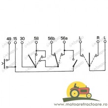 23/958-15 COMUTATOR LUMINI FIAT 5141940, 01.227.000.01, 1007170, 1007171.
